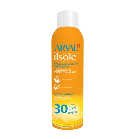 Arval Ilsole Spray Trasparente Protettivo SPF30 200ml - Spray solare corpo alta prot.