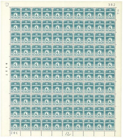 Danmark - AFA 198a, marginal 382 - Helark - Postfrisk