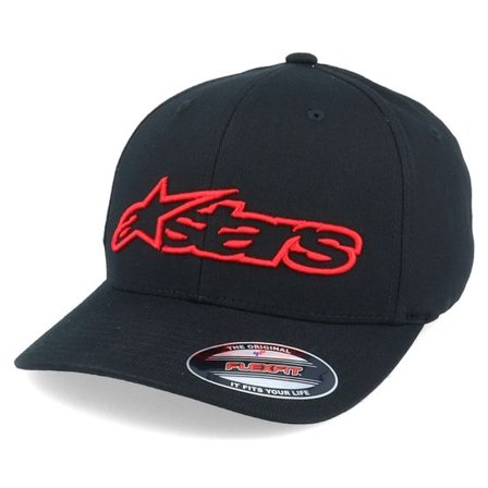 Alpinestars - Svart flexfit Keps - Blaze Black/Red Flexfit @ Hatstore