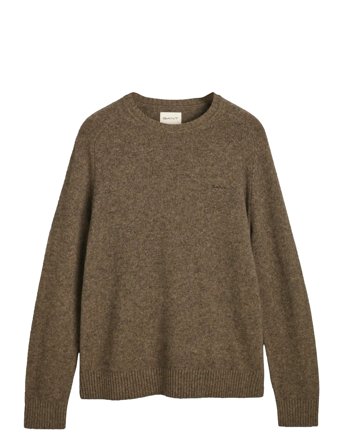 Wool Blend C-Neck Brown GANT