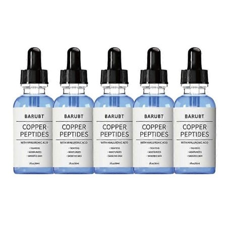 25-26 1-5x Kobberpeptider Serum for Ansikt - med GHK-Cu og Hyaluronsyre - Anti-aldrings Serum for Fine Linjer & Hudelastisitet_Spesialtilbud