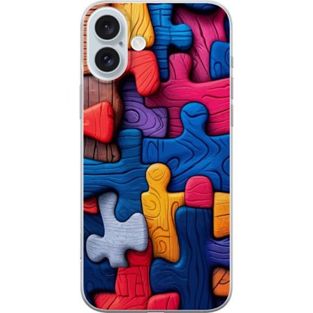 Yhteensopiva Puhelinkuori Apple Apple iPhone 16 Plus Leikkisä kuvitus Stitchin kanssa vaaleanpunaisissa omenoissa pehmeässä pastellidesignissa, jos