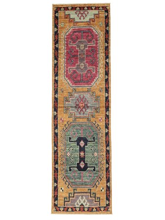 Kazak Fine Teppich 85X298 Läufer Wolle, Afghanistan