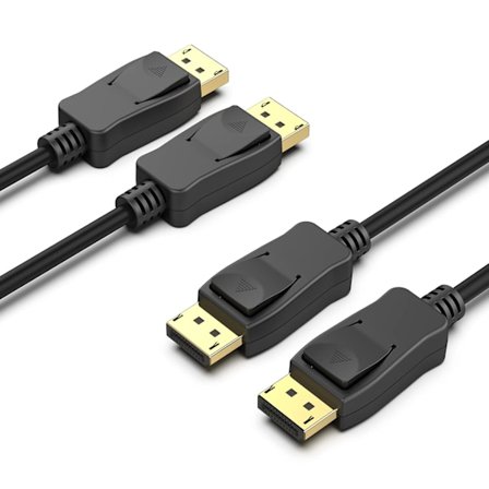 2 DisplayPort till DisplayPort, hane till hane videokabel 1,8 m kabel, DP till DP hane till hane kabel, stöder 4K@60Hz, 2K@165Hz