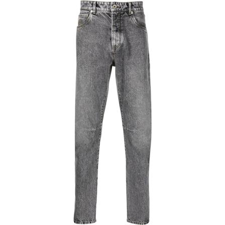 Brunello Cucinelli, Pantalone Denim Grijs, Heren, Maat:L