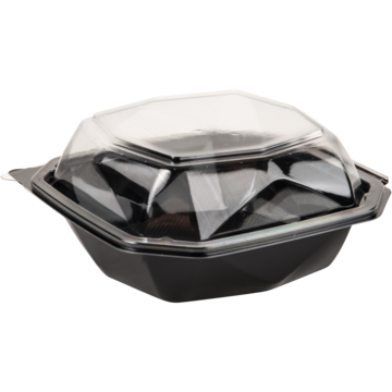 SALATBOKS SORT 8-KANTER 400ML