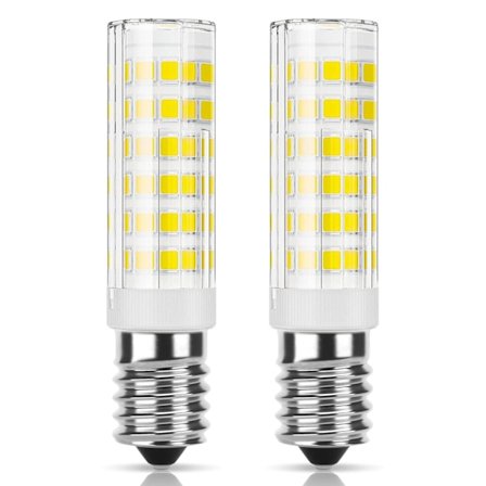 LED E14 Spiskåpa, 7W, 76 LED, kallvit, 220-240V, ej dimbar (2 stycken)