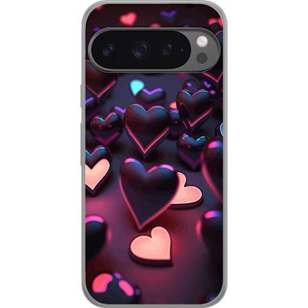 Yhteensopiva Puhelinkuori Google Google Pixel 9 Pro XL KeskiyönSydämet