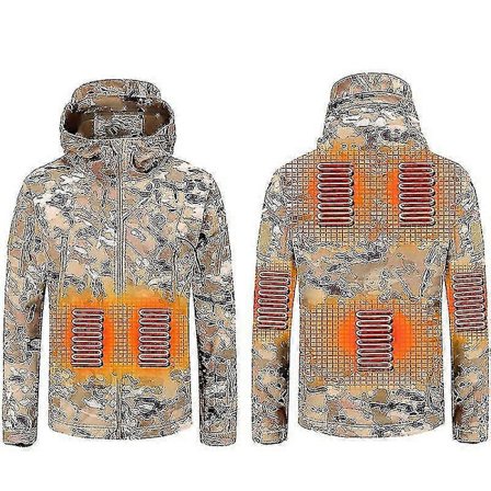 Oppvarmet jakke, vanntett vinter utendørs oppvarmet jakke varmende jakke kåpe