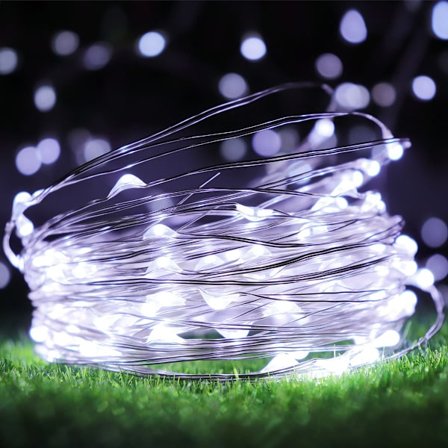 USB-lyskæde 100 LED kobbertråd sølvtråd vandtæt udendørs