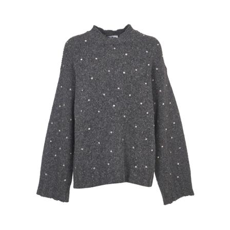 Msgm - Stickade Tröjor & Koftor - Grå - Dam - Storlek: Xs, Dam, Storlek: XS