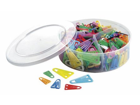 Laurel Plastgem, polystyren, plast, 21, 25 och 35mm, 420 stycken, blandade 420/fp - Lyreco - Kontorsmaterial - Till skrivbordet - Gem