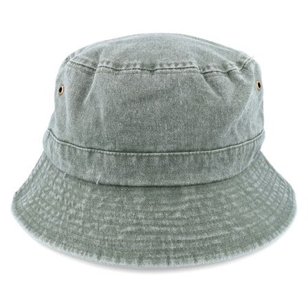 Jaxon & James - Grön bucket Hatt - Packable Cotton Olive Bucket @ Hatstore