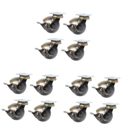 12 st antika svängbara hjul soptunna möbelhjul kontorsstols hjul hjulplatta universell att rotera