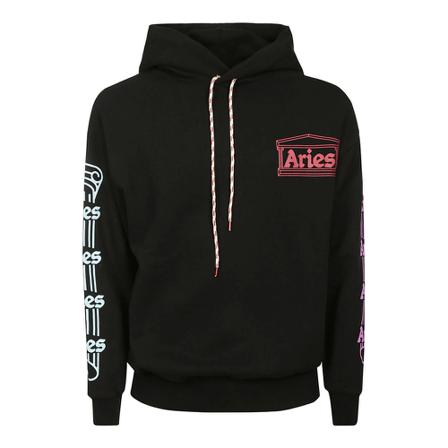 Aries, Hoodie Zwart, Heren, Maat:M