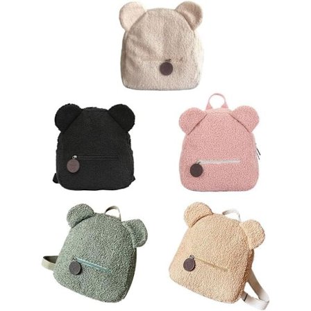 Børne rygsæk med plys ører, sød skoletaske rygsæk til piger småbørn daglig brug_TF_TF