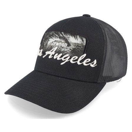 Bacpakr - Noir trucker Casquette - Los Angeles 3d & Patch Black Trucker @ Hatstore