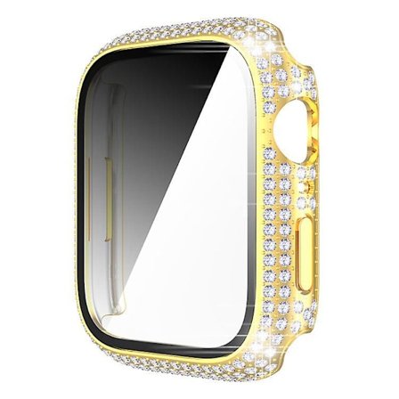 Deksel for Apple Watch Case 45 mm 41 mm 40 mm 44 mm Tilbehør Diamant Skjermbeskytter Herdet Glass Iwatch Series 7 3 4 8 5 6 Watch 42mm series 321