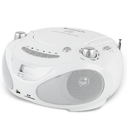 Boombox CD/Radio/MP3/USB White