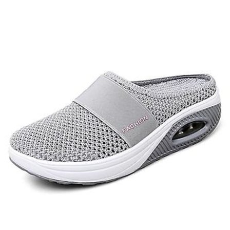 Sko Pustende Casual Mesh Slip-on Sko (42 Grå)