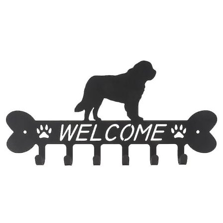 1 kpl Koiran Muotoinen Seinäkoukku Koti Koristeellinen Koukku Rauta Käsityö Koriste Musta