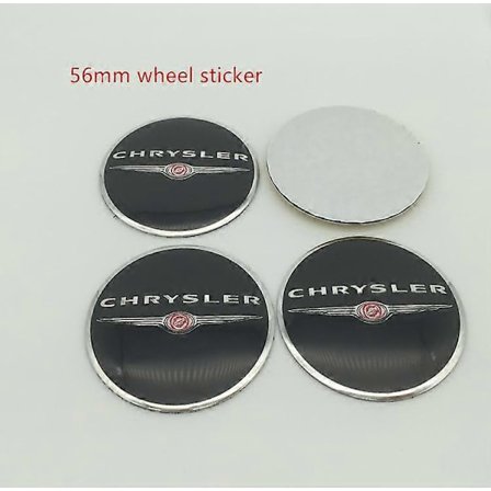 4 st 54mm 56mm 60mm 64mm Chrysler 300c Bil Hjulcentrumkåpa Navkapsel Resin Badge Emblem Klistermärke Dekal Styling Tillbehör