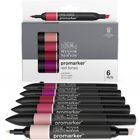 Promarker Set of 6 Red tones