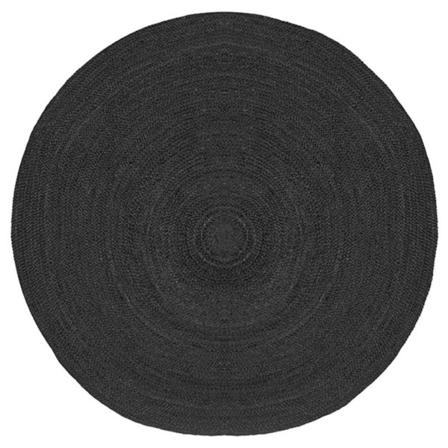 Label51 Matta Jute Rund 180x180 Cm Xxl Svart Svart