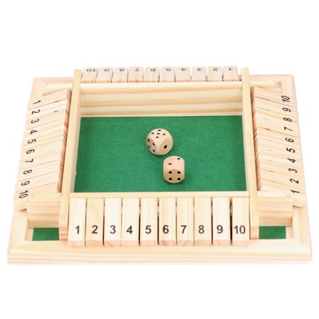 Tärning med nummerbräda i trä Spelset Set för 4 personer KTV Pub Bar Festtillbehör PropGreen