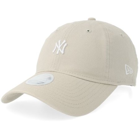 New Era - MLB Beige unconstructed Keps - New York Yankees Womens Washed Mini 9TWENTY Stone/White Dad Cap @ Hatstore