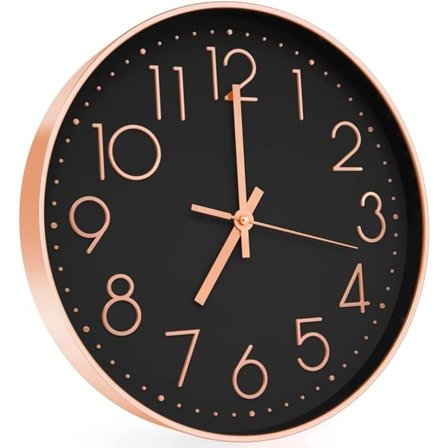 Seinäkello Paristokäyttöinen Hiljainen Ei-Tikittävä Seinäkello 12 Tuumaa Moderni Kvartsi Design Koristeellinen Sisäkäyttöön Keittiö Toimisto 