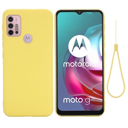 Matta nestesilikoninen kuori Motorola Moto G20 - Keltainen