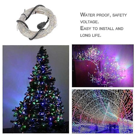 10m/33ft 100LED Sølvtråd Lyslenke 12V Fest