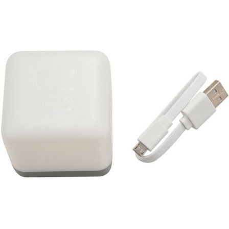 USB-laddning Kreativ Kvadrat med Sömnljus Flip Timer Nattljus LED Energisparande Bordslampa-Ljusgrå