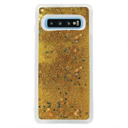 Glitter Skal till Samsung Galaxy S10e - Guld Yellow