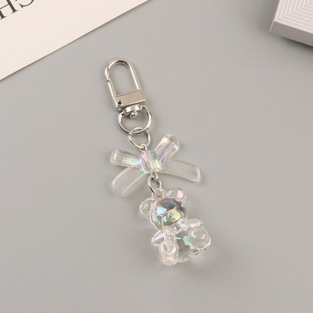 Love Heart Bear Shaped Nøkkelringer Ryggsekk Hengende Anheng Hånd