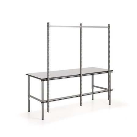 Påbyggingsramme med 3 stolper til manuelt bord, L2000 mm