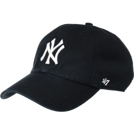 47 New York Yankees Justerbar Basebollkeps (Svart Broderad)