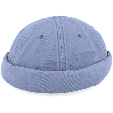 Stetson - Blau Docker Mütze - Cotton Blue Docker @ Hatstore