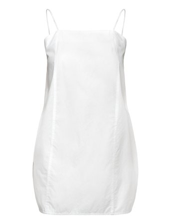 Monki Tie-Back Twill Mini Dress - White - XS