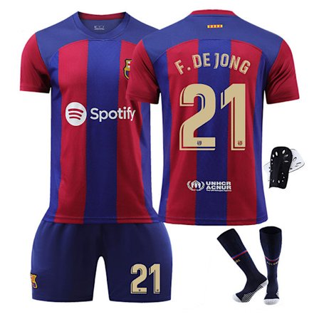 23-24 Barcelonan kotipaita Frenkie De Jong nro 21 (sisältää suojat)