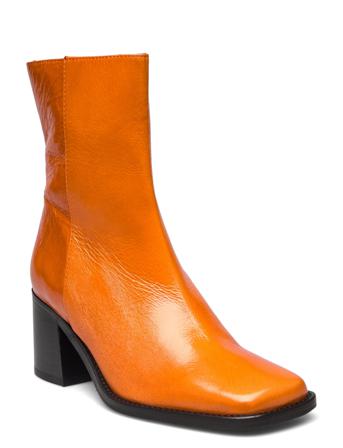 Booties Shoes Boots Ankle Boots Ankle Boot - Heel Oransje Billi Bi
