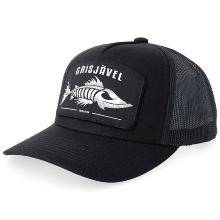 Skillfish - Kids Grisjävel Stor Black A-frame Trucker Trucker Black Cap - @ Hatstore