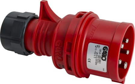 Garo 352168 Fasväxlare röd, 6h 16 A, Anslutningsdon & kablar