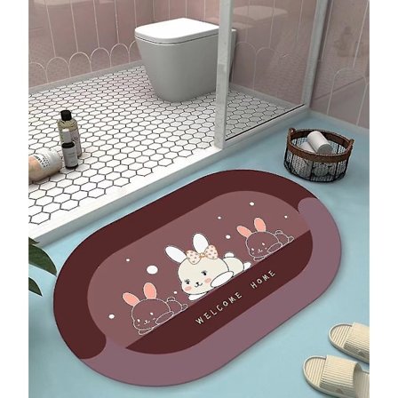 Wekity Pehmeä Diatomeamaa Imeytyvä Lattiamatto Liukumaton Kylpyhuoneen Jalkatyyny Nopeakuivuva Liukumaton Matto 31.5*20in 80*50cm