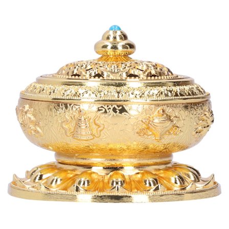 Zinklegering Røgelsesholder Antik Stil Dekorativt Håndværk til Hjemmekontor Meditation Guld Medium Størrelse