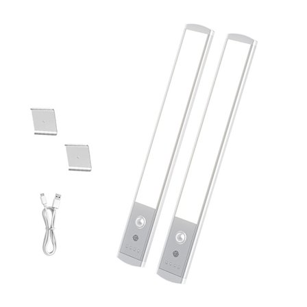 LED Cabinet Lighting, 3 Color Temperatures Stepless Dimming, Motion Sensor Wardrobe Lighting, USB Rechargeable Lighting for Closets