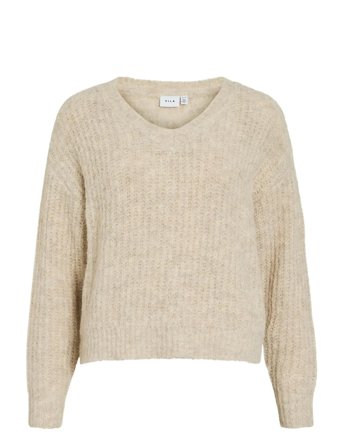 Vila | Vilampe V-Neck L/S Knit Top-Noos | L