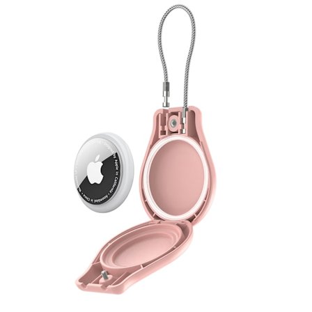 Avaimenperä vedenkestävällä Airtag-pidikkeellä - vaaleanpunainen