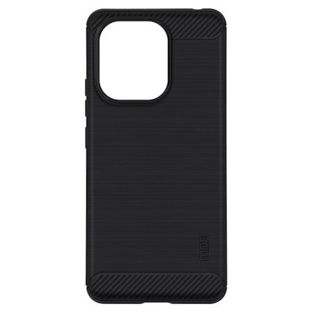 Silikonikotelo Xiaomi Redmi Note 13 4G Carbon Harjattu Metalliefektille MOFI Black